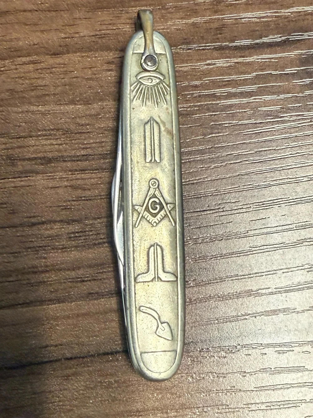 Anvil Masonic Pocket Knife Pendant collectible